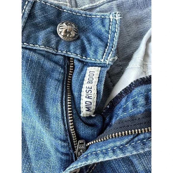 Ariat‎ Real Denim Women's Blue Straight Leg Belt Looped Distressed Jean Size 28s - Picture 5 of 10